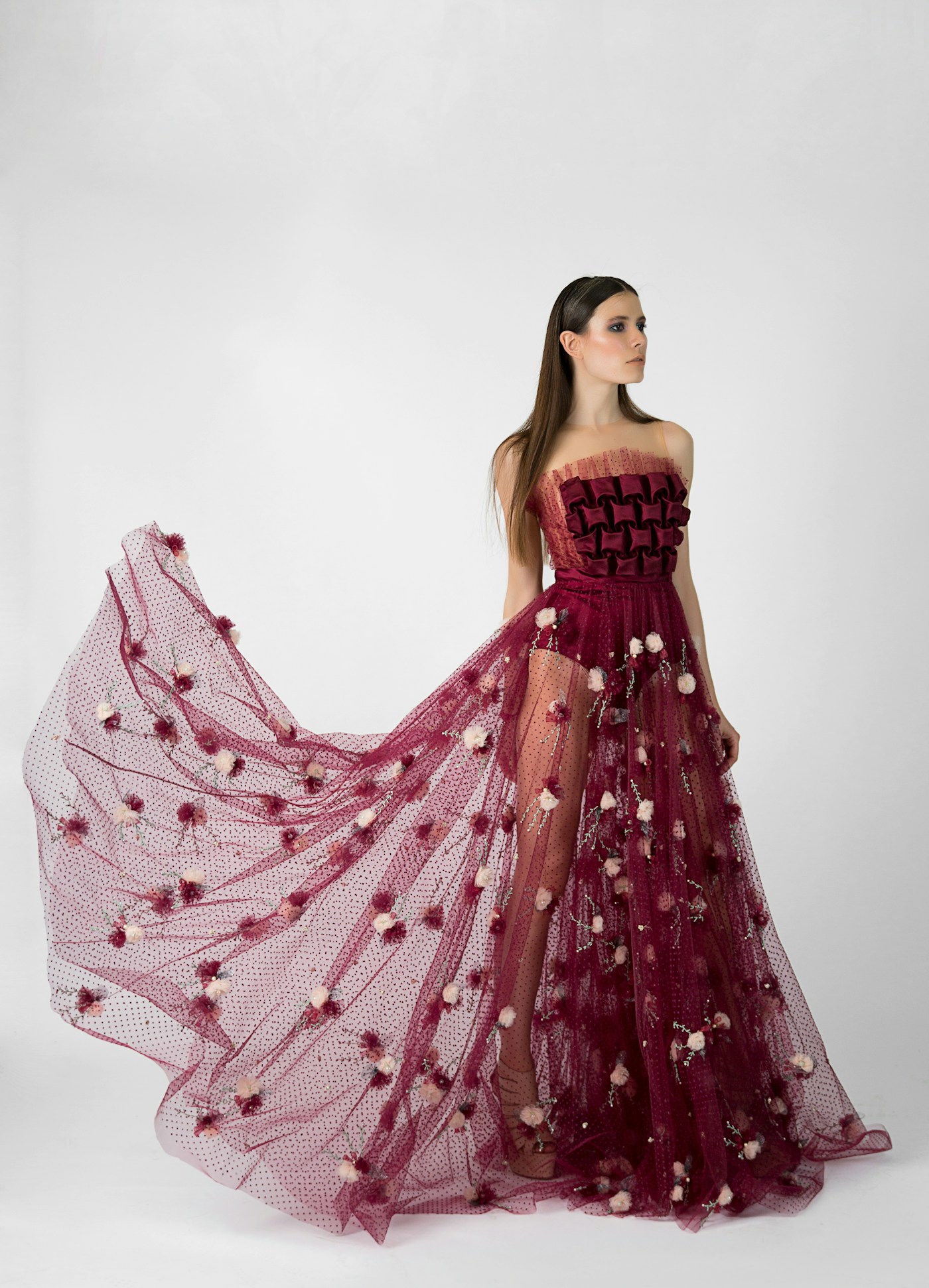 Robe midi satin